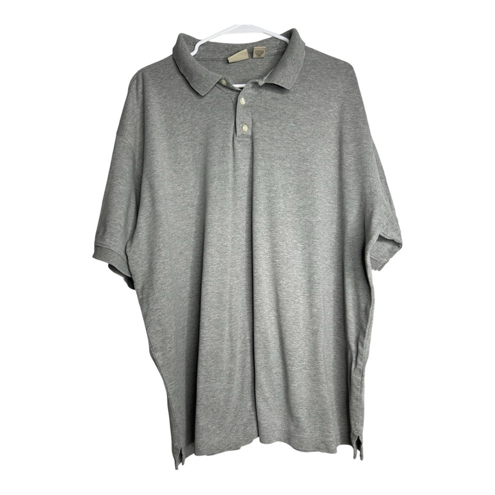 L.L. Bean Heather Gray Polo Shirt Summer, Comfy, Relaxed fit, Casual, Neutral
